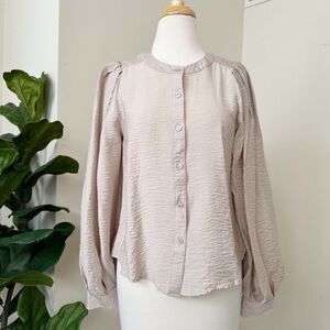 Light Beige Button-Up top